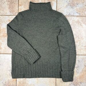 Madewell Wool Blend Green Turtleneck Sweater
